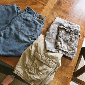 Men's Work Bundle Jeans and 2 Pair Shorts size 42